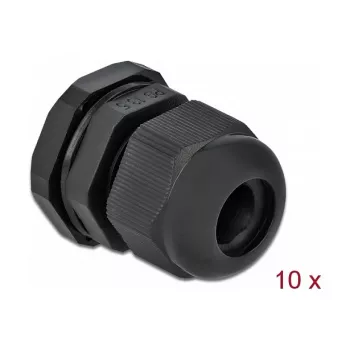 Cable Gland DeLOCK 60198 Black Plastic 10 pc(s)