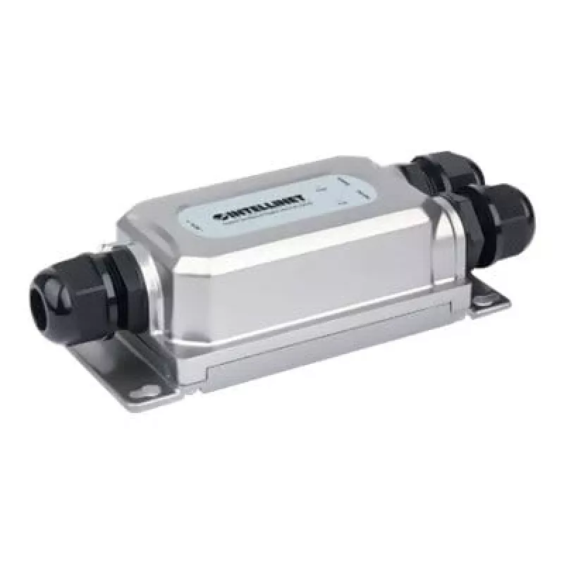 Intellinet Outdoor Vandalproof Gigabit PoE++ Injector, One 60 W Port, IEEE 802.3bt (4PPoE) Compliant, IP67 Waterproof, IK10 Vandalproof, Metal Housing