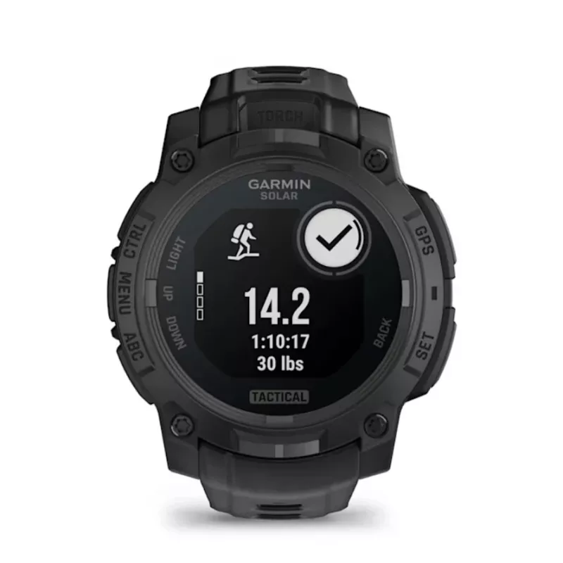 Smartwatch GARMIN Instinct 3 45mm Solar Tactical Edition Black — 45mm, solar charging, GPS, heart rate monitor
