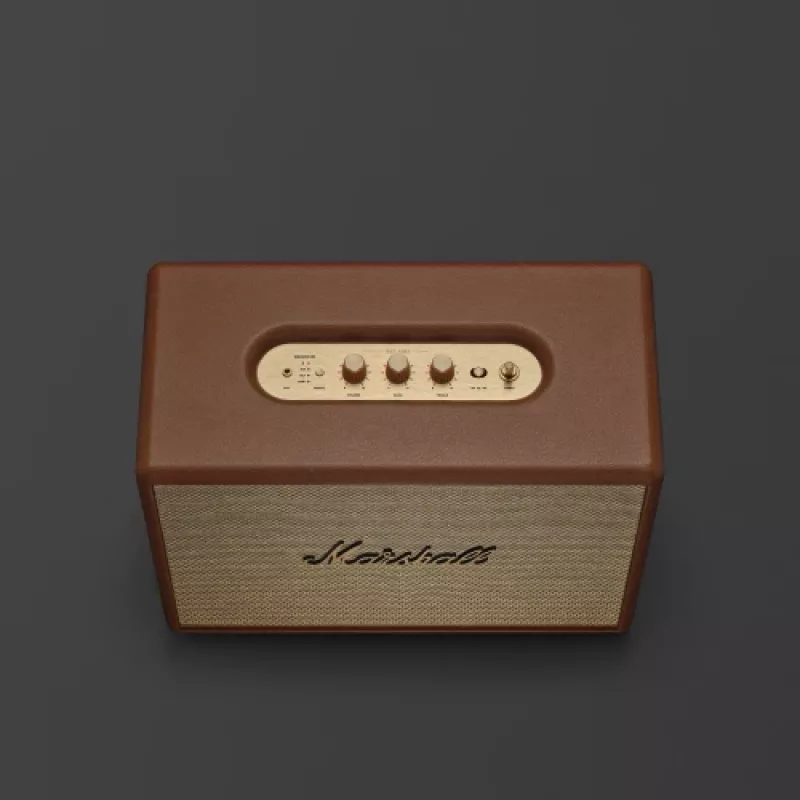 Wireless speaker MARSHALL Woburn III Brown — multiroom, Bluetooth, Wi‑Fi, analog inputs