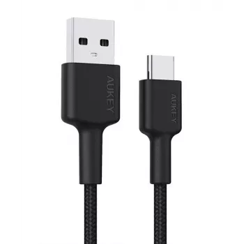 USB-C to USB-A cable Aukey CB-CA2, nylon braided, Quick Charge 3A, 1 m