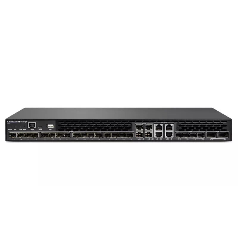 LANCOM XS-6128QF - Switch - L3 - managed - 16 x 10 Gigabit SFP+ + 4 x combo 10 Gigabit SFP+/RJ-45 + 4 x Combo 25 Gigabit SFP28 (Uplink) + 2 x Combo 40 Gigabit QSFP+ (Uplink) - Luft