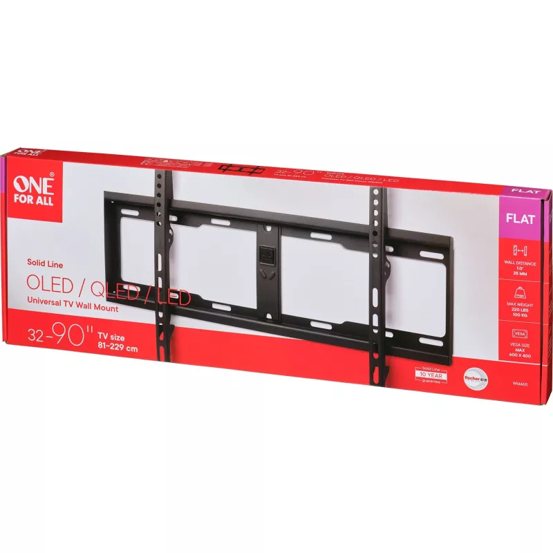Wall Mount One For All WM4611 2.13 m (84 inch) Black