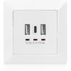 DIGITUS DA-70618 - USB-output - USB, USB Type C - 2 USB-Ports, 1 USB-C socket - 3.1 A - RAL 9003, Signal White