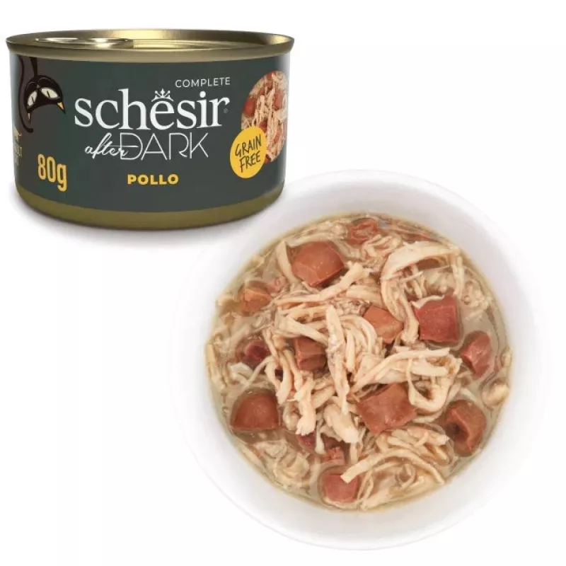 Wet cat food Agras Pet Foods Schesir 80 g — Chicken, Grain Free, Adult, Any Breed