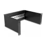 Rack rail DeLOCK 10 inch DIN rail Panel 2U black Metal 180mm