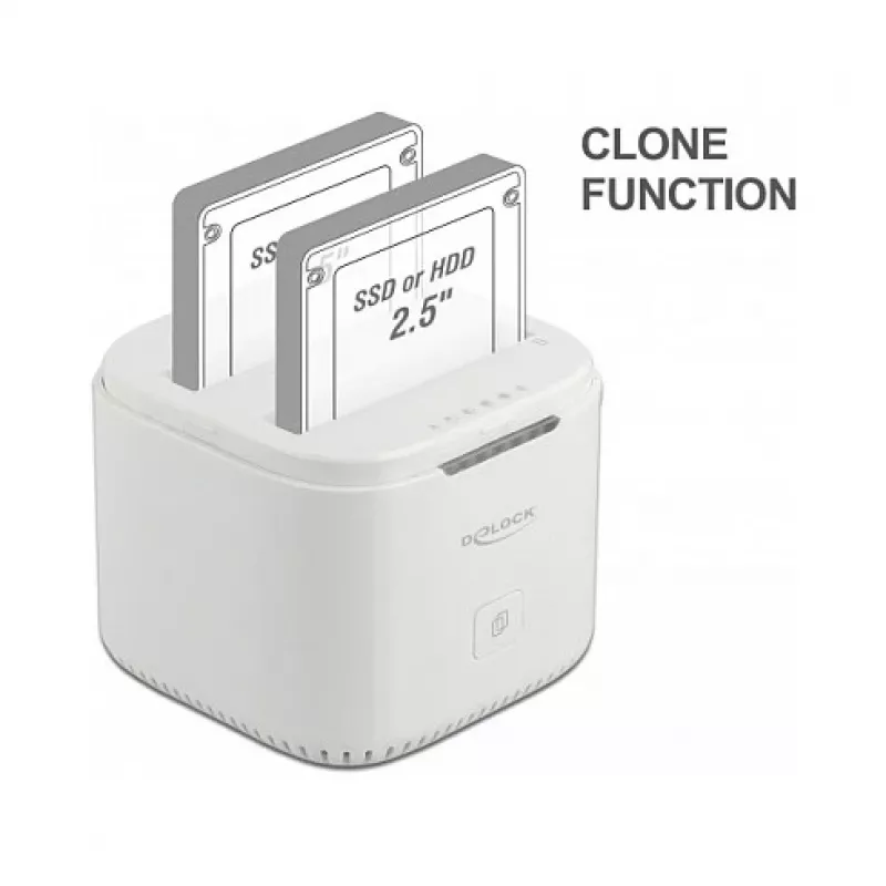 Docking Station DeLOCK USB Type-C™ 3.2 for 2 x 2.5 inch SATA HDD/SSD