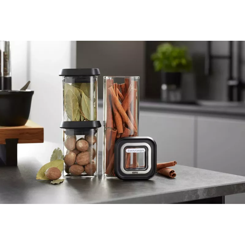 Set of 4 airtight and stackable containers GEFU G-12806, food storage containers, reusable