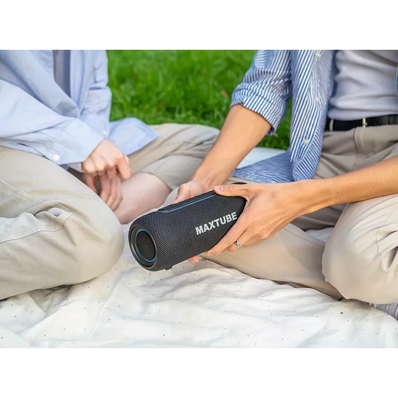 Speakers TRACER MaxTube 20W TWS Bluetooth, black — portable wireless audio, stereo sound