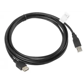 USB cable Lanberg CA-USBE-10CC-0030-BK 3m USB 2.0 Black