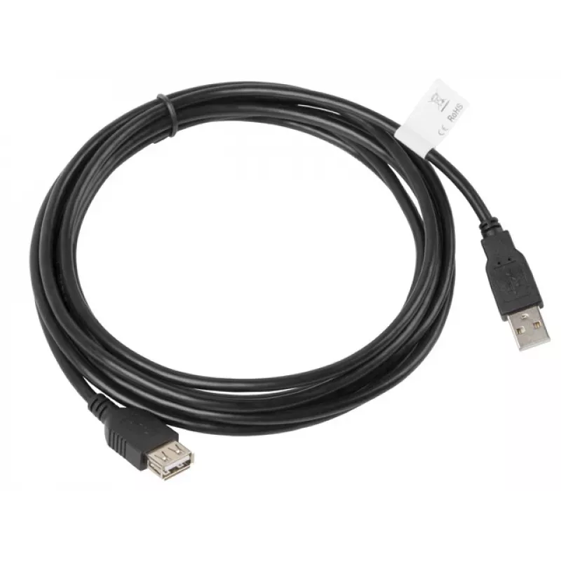 USB cable Lanberg CA-USBE-10CC-0030-BK 3m USB 2.0 Black