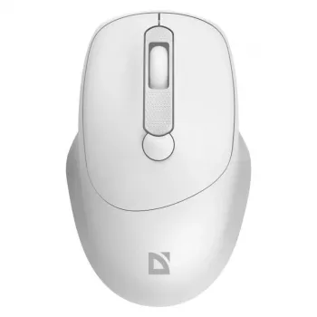 Wireless mouse DEFENDER 52297 Silent Click — ambidextrous, 2.4 GHz nano USB, 1600 DPI, white