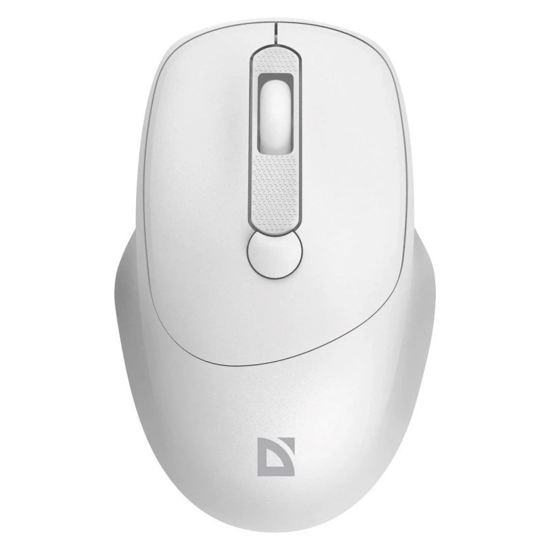 Wireless mouse DEFENDER 52297 Silent Click — ambidextrous, 2.4 GHz nano USB, 1600 DPI, white