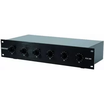 Omnitronic audio zone level controller ELA 6M-Zonen LS-Regler 5W black — 6-zone, 5 W output