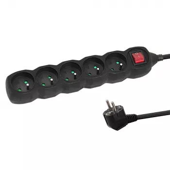 Esperanza ELK216K power extension 5 m 5 AC outlet(s) Indoor Black