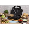 Sandwich maker Adler AD 3043, 1300 W, non-stick plates, 2 sandwiches, 285×152 mm cooking surface, black