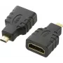 SpeaKa Professional HDMI Adapter [1x HDMI-Plug D Micro - 1x HDMI-Socket] Black Gold-Plated Plug Contacts, Audio Return Channel (SP-7870184)