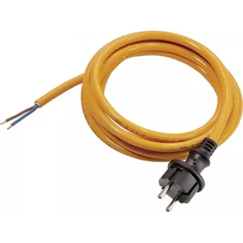AS Schwabe power connection cable [ Grounded Plug-Plug - Cable, open end] Orange 5.00 m 70913 (70913)