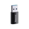 Adapter Baseus Ingenuity USB Type-A (female) to USB Type-C (male) 10 Gbit/s, black, 14×22×8 mm