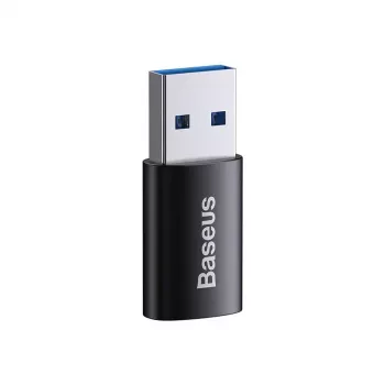 Adapter Baseus Ingenuity USB Type-A (female) to USB Type-C (male) 10 Gbit/s, black, 14×22×8 mm