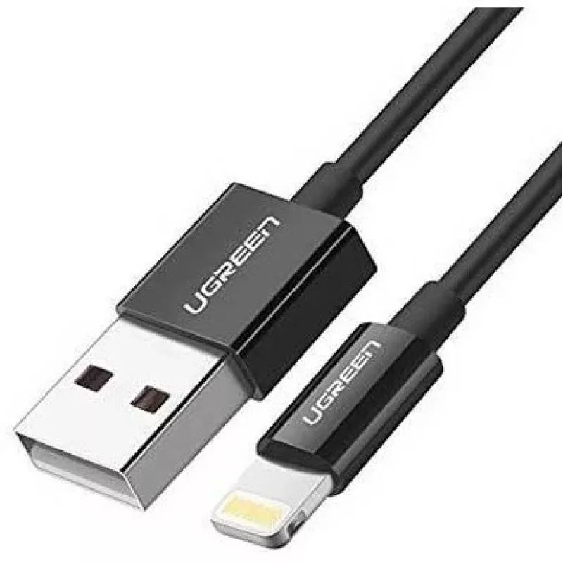 Ugreen 80822 US155 mobile phone cable Black 1 m USB A Lightning
