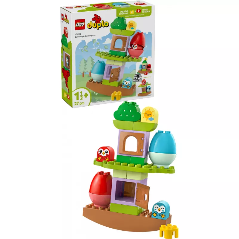 Building toy LEGO DUPLO Balancing and Stacking Tree 10440 — 27 pieces, for ages 1.5+, large colorful blocks