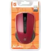 Wireless optical mouse DEFENDER MM-935 RF — ambidextrous, 1600 DPI, red, RF USB receiver, AAA batteries