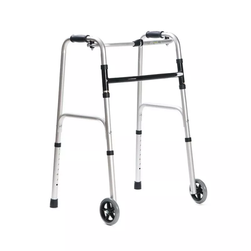 Walking frame MDH PPC014 with wheels and adjustable height, lightweight mobility aid