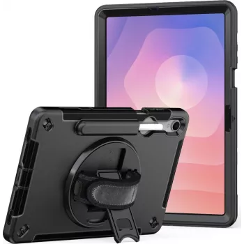 Kickstand Case jt berlin for Samsung Galaxy Tab S11 with Rugged Handstrap — Black