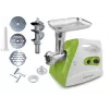 Meat grinder ESPERANZA EKM012G — 600 W, stainless steel blade, sausage horn, kebbe maker, reverse, non-slip feet, white/green