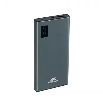 Power bank Rivacase VA1021 10000mAh, dual USB outputs, LED indicators, compact portable charger