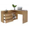 Corner computer desk Top e Shop DANY ARTISAN KPL, L-shaped particle board, oak colour