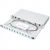 FIBER OPTIC SPLICE BOX LC OS2 1U 12XLC OS2 PIGTAILS COUPLERS