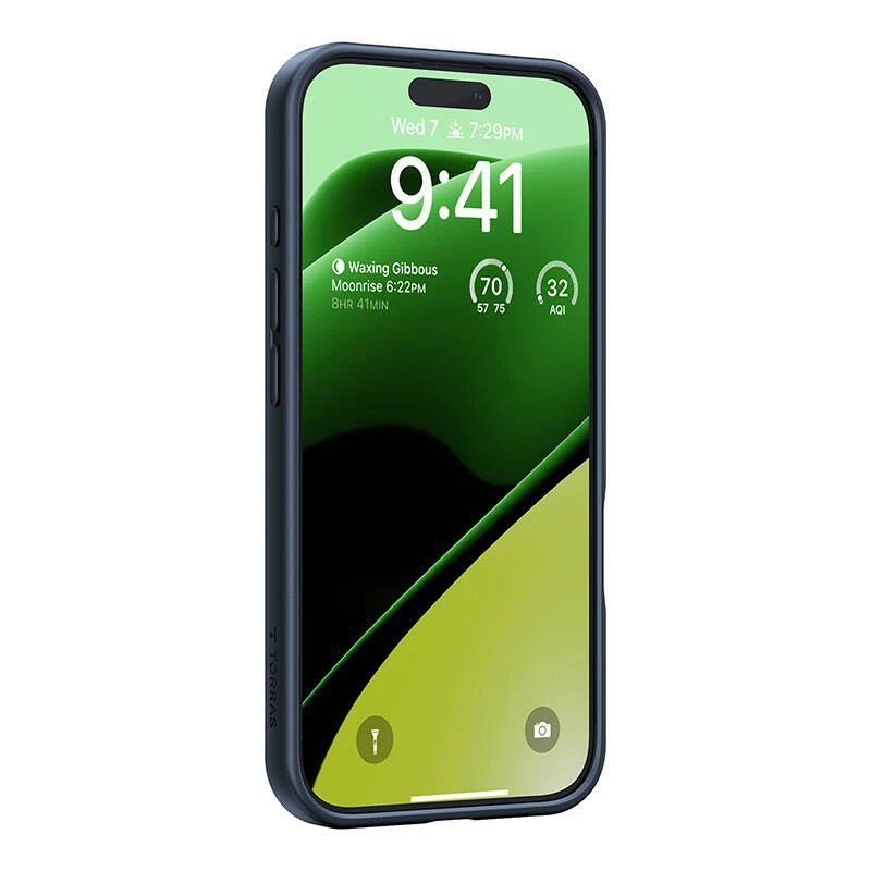 Protective phone case Torras Ostand Pro for iPhone 16 Plus — Black, slim profile, lightweight