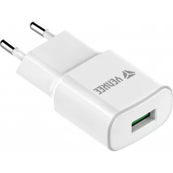 USB wall charger YENKEE YAC 2023WH 18W 3A Quick Charge 3.0