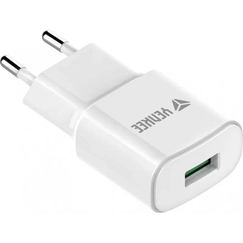 USB wall charger YENKEE YAC 2023WH 18W 3A Quick Charge 3.0