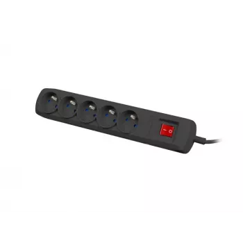 Surge protector NATEC Bercy 400 — 5 sockets, 3 m cable, black