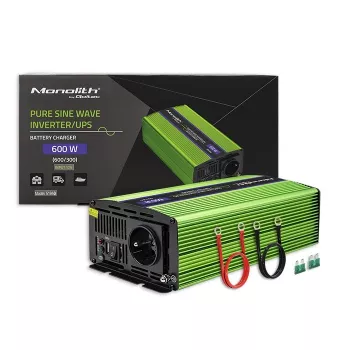 Car inverter Qoltec Monolith 600 W Green 12 V