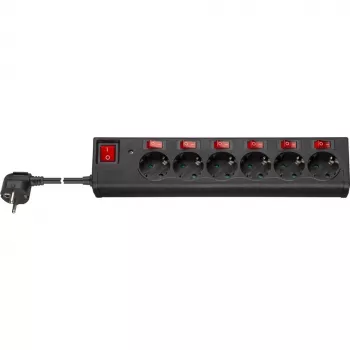 Surge-Protected Power Strip Goobay 72567 6 AC Outlets 1.5 m Cable