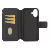 Leather case for iPhone 16, black