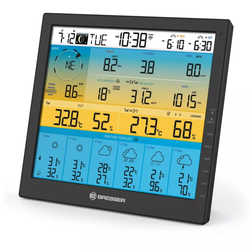 Digital Weather Station Bresser Optics 7003220 Black LCD Wi-Fi