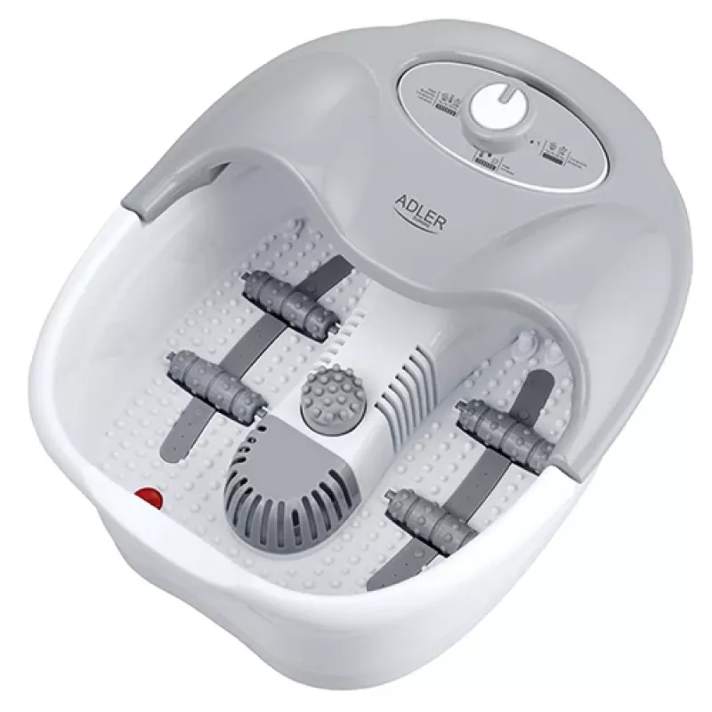 Leg Massager Adler AD 2167 with Rolling and Vibrating Massage, Heat, Adjustable Intensity, 80 W, Grey White