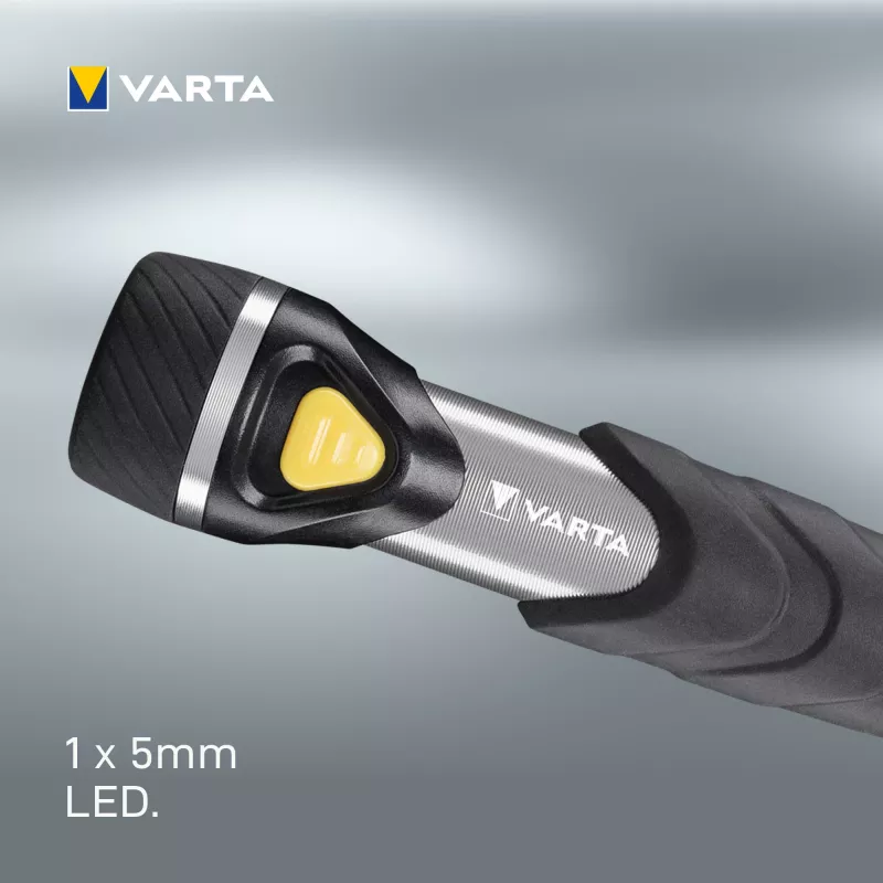 Varta Day Light Key Chain Light - Schlüsselanhänger-Blinklicht - Aluminium - Schwarz - ABS Synthetik - Aluminium - Gummi - LED - 1 Lampen - 12 lm