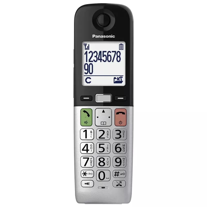 DECT telephone Panasonic KX-TGU430 wireless handset, speakerphone, Caller ID, 2.4 inch display, 1000-entry phonebook, grey/black