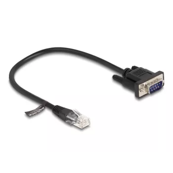 Networking cable DeLOCK 88008 Black 0.3 m RJ-45
