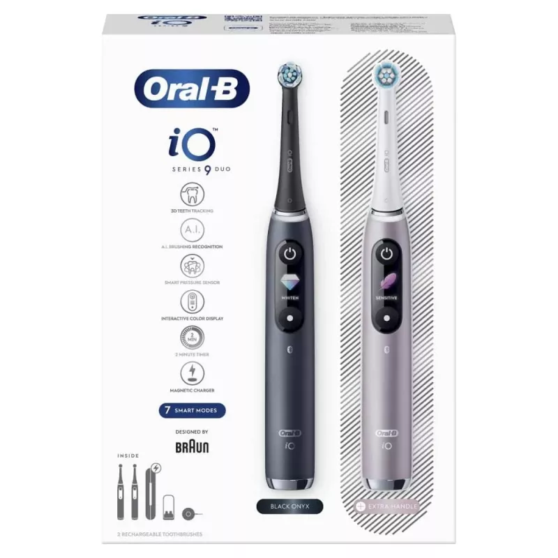 Toothbrush Oral-B iO Series 9 Duo 2 pcs Black Onyx/Rose Quartz