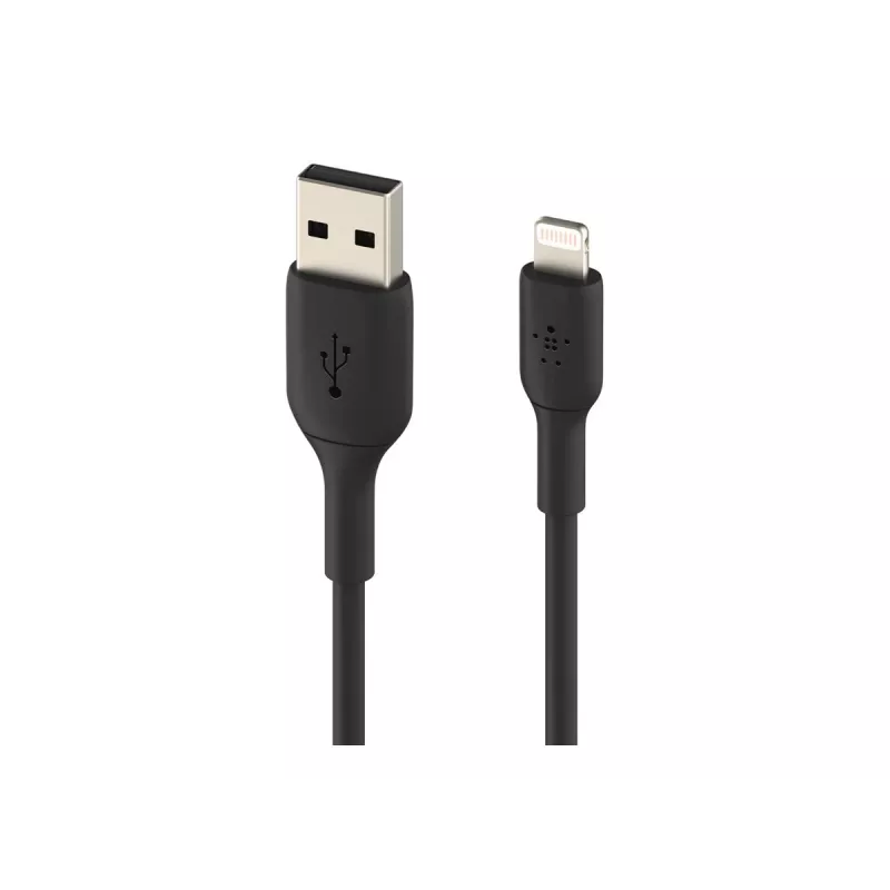BELKIN PVC USB CABLE USB-A - LIGHTNING, 1M, BLK