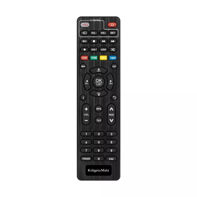 Mini DVB-T2 H.265 HEVC tuner KRUGER & MATZ KM9998, 470–862 MHz, 1 tuner, HDMI, USB, 720p