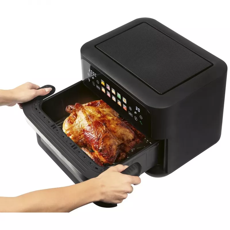 ProfiCook PC-FR 1313 H double hot air fryer, 10 L, 2400 W, black/stainless steel