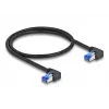 Network Cable DeLOCK RJ45 Cat.6A S/FTP Right Angled 1m Black